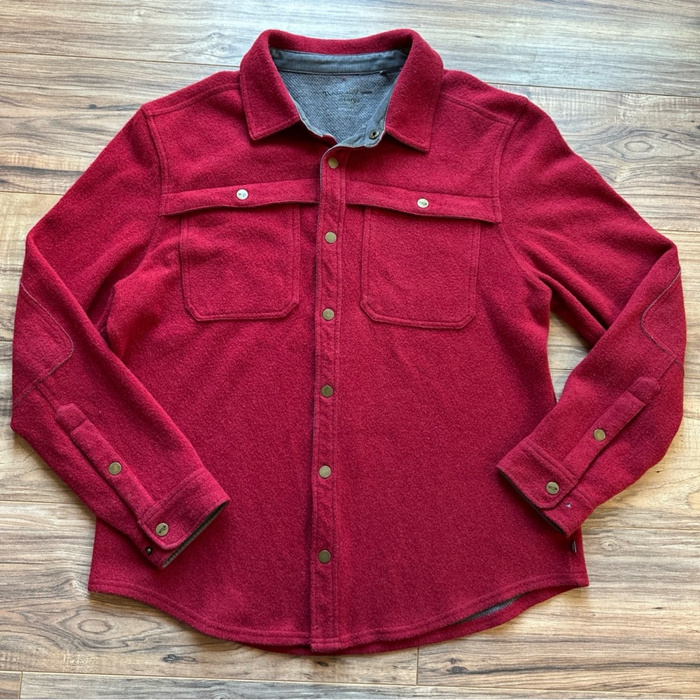 Toad&Co red XL Kennicot wool outdoorsman shirt. Super high quality, stylish